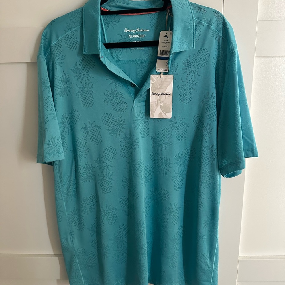 Tommy Bahama Men's Teal Polo Shirt